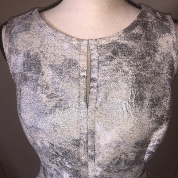 VINCE CAMUTO METALLIC FIT & FLARE COCKTAIL DRESS - Picture 4 of 7